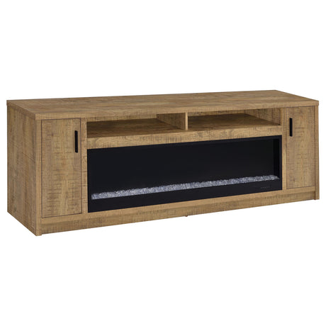  Coaster Furniture Eddy 722843 79-inch 2-door TV Stand Fireplace Media Console - Mango IMAGE 3