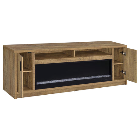  Coaster Furniture Eddy 722843 79-inch 2-door TV Stand Fireplace Media Console - Mango IMAGE 5