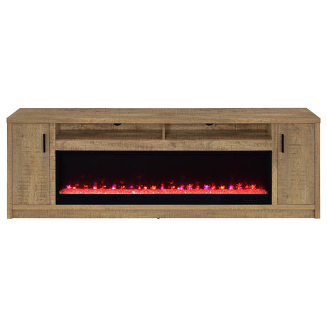  Coaster Furniture Eddy 722843 79-inch 2-door TV Stand Fireplace Media Console - Mango IMAGE 7