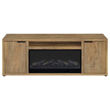  Coaster Furniture Fuller 722852 60-inch 2-door TV Stand Fireplace Media Console - Mango IMAGE 6
