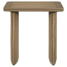  Coaster Furniture Adina 722857 Square Wood End Table - Distressed Light Brown IMAGE 1