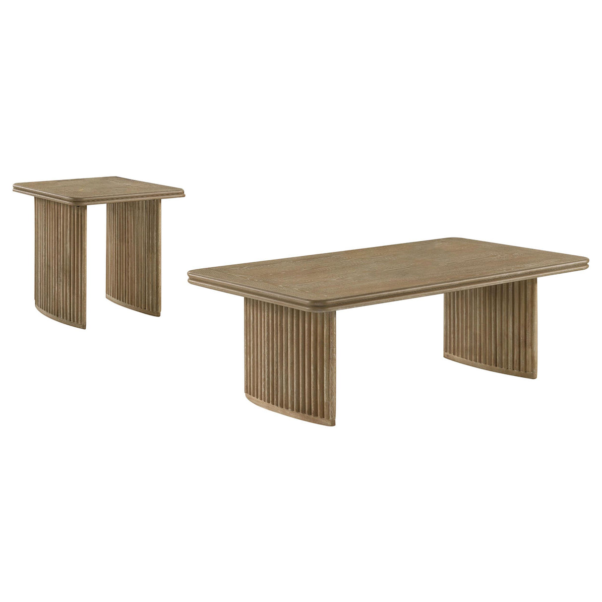  Coaster Furniture Adina 722858-S2 2-piece Wood Coffee Table Set - Distressed Light Brown IMAGE 1