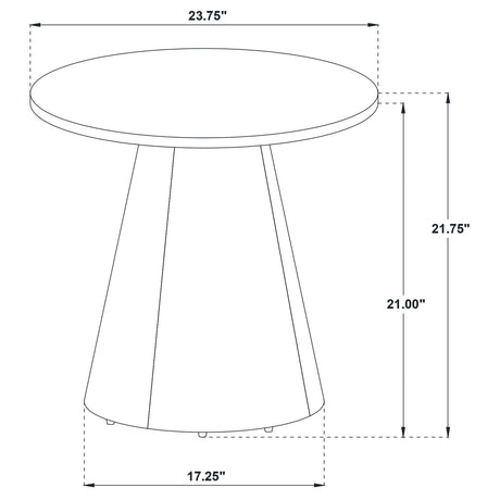  Coaster Furniture Franklin 722977 Round Wood Pedestal End Table - Grey/Dark Brown IMAGE 5