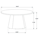  Coaster Furniture Franklin 722978 36-inch Round Pedestal Coffee Table - Grey/Dark Brown IMAGE 5
