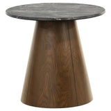  Coaster Furniture Franklin 722978-S2 2-piece Round Pedestal Coffee Table Set - Grey/Dark Brown IMAGE 5