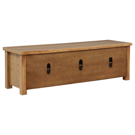  Coaster Furniture Beasley 723323 2-Door 71-Inch Wood TV Stand Media Console - Golden Oak IMAGE 12