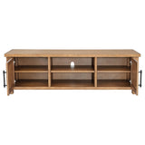  Coaster Furniture Beasley 723323 2-Door 71-Inch Wood TV Stand Media Console - Golden Oak IMAGE 3