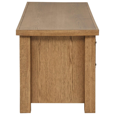  Coaster Furniture Beasley 723323 2-Door 71-Inch Wood TV Stand Media Console - Golden Oak IMAGE 7