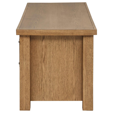  Coaster Furniture Beasley 723323 2-Door 71-Inch Wood TV Stand Media Console - Golden Oak IMAGE 9
