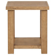  Coaster Furniture Beasley 723327 Square Wood Side Table With Shelf - Golden Oak IMAGE 1