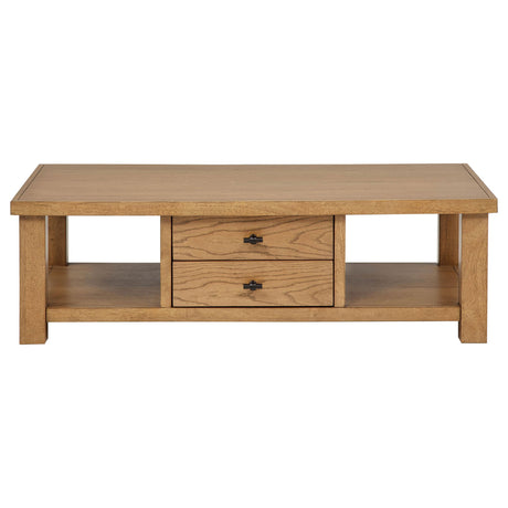  Coaster Furniture Beasley 723328-S2 2-Piece Wood Coffee Table Set - Golden Oak IMAGE 8