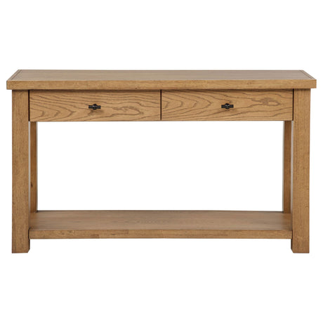  Coaster Furniture Beasley 723329 2-Drawer Wood Console Table - Golden Oak IMAGE 14