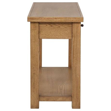 Coaster Furniture Beasley 723329 2-Drawer Wood Console Table - Golden Oak IMAGE 4