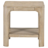  Coaster Furniture Solano 723487 Square Wood End Table with Shelf - Weathered Mango IMAGE 3