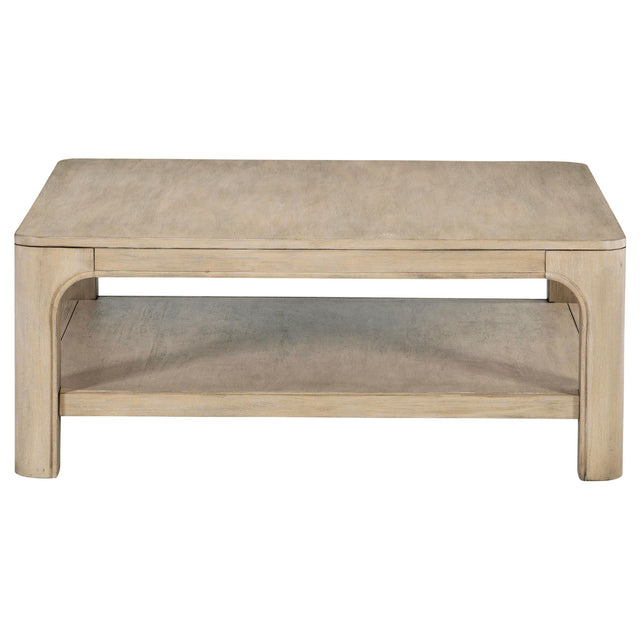  Coaster Furniture Solano 723488 Square Wood Coffee Table - Weathered Mango IMAGE 1