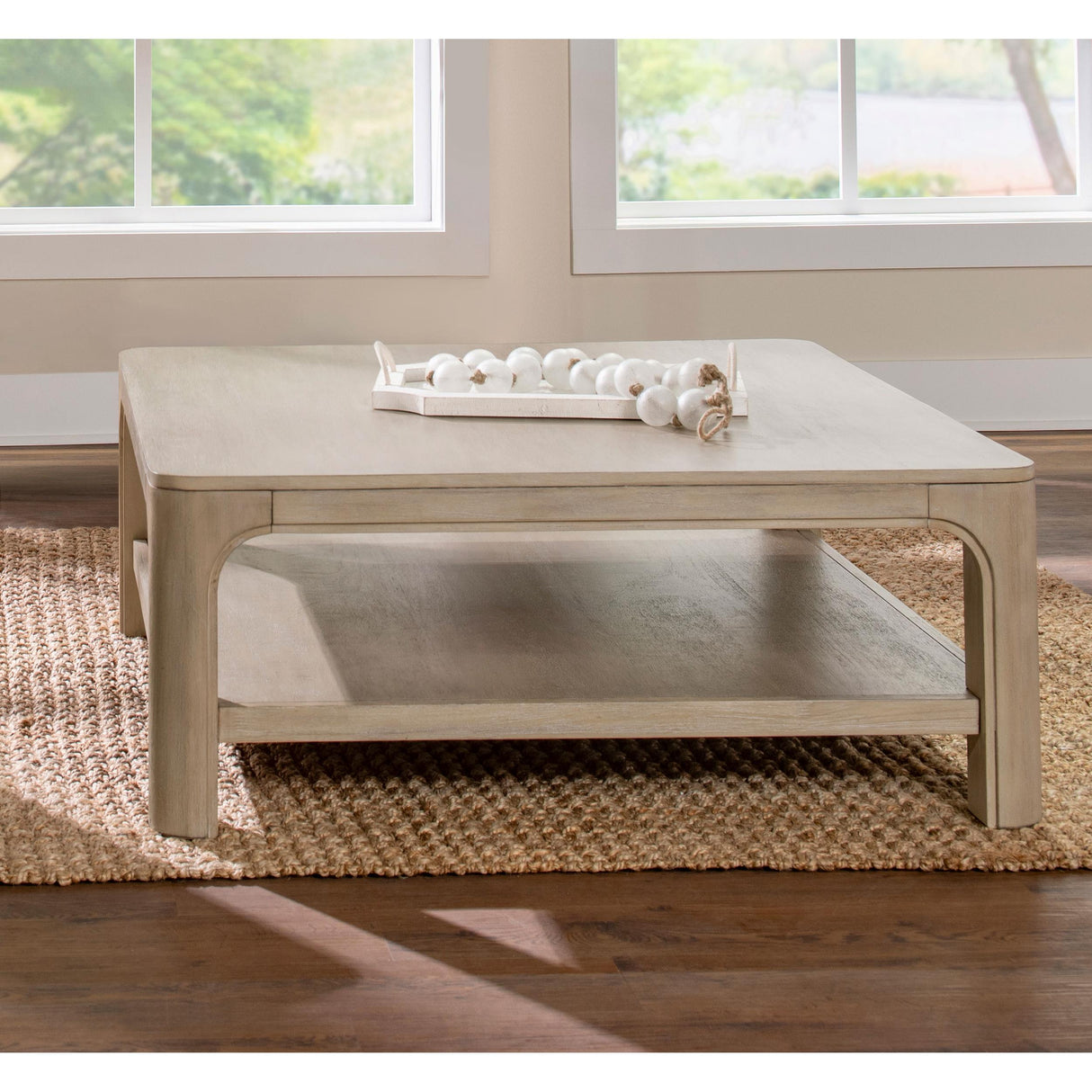  Coaster Furniture Solano 723488 Square Wood Coffee Table - Weathered Mango IMAGE 6