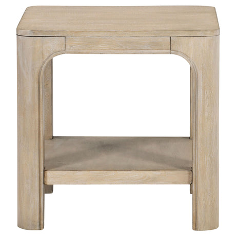  Coaster Furniture Solano 723488-S3 3-piece Square Coffee Table Set - Weathered Mango IMAGE 4