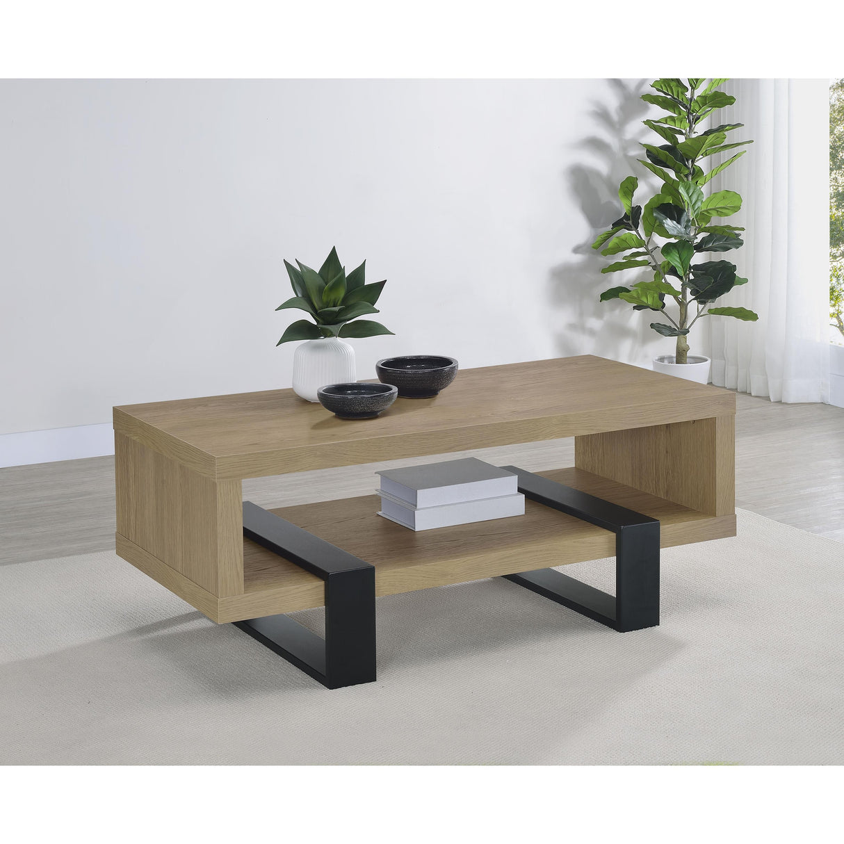  Coaster Furniture Dinard 723688 Engineered Wood Coffee Table - Latte IMAGE 6
