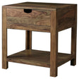  Coaster Furniture Esther 723887 1-drawer Solid Wood End Table - Natural Sheesham IMAGE 1