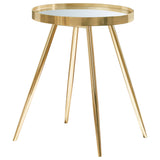  Coaster Furniture Kaelyn 723918-S3 4-piece Round Coffee and End Table Set - Gold IMAGE 3