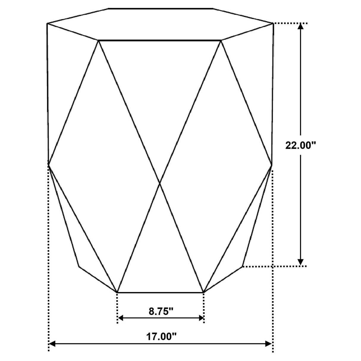  Coaster Furniture Zalika 724187 Hexagonal Solid Mango Wood End Table - Natural IMAGE 7