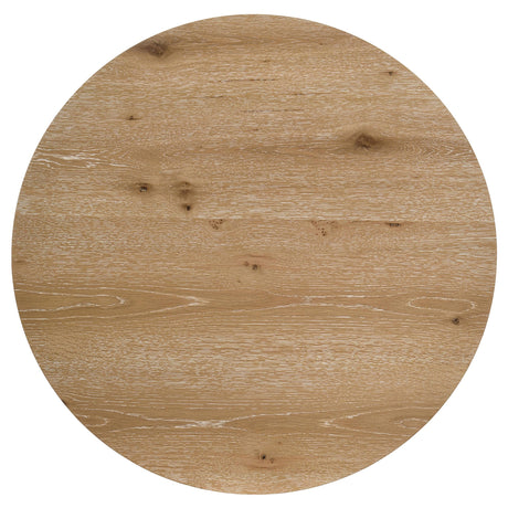  Coaster Furniture Kessler 735988 Round Sculptural Wood Coffee Table - Light Oak IMAGE 5