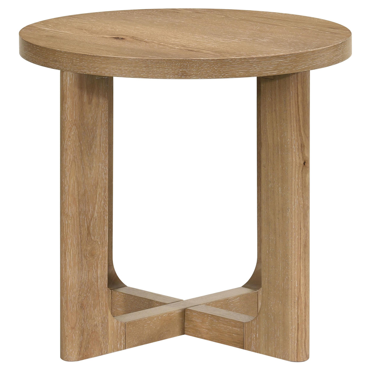  Coaster Furniture Kessler 735988-S3 3-piece Round Sculptural Wood Coffee Table Set - Light Oak IMAGE 11
