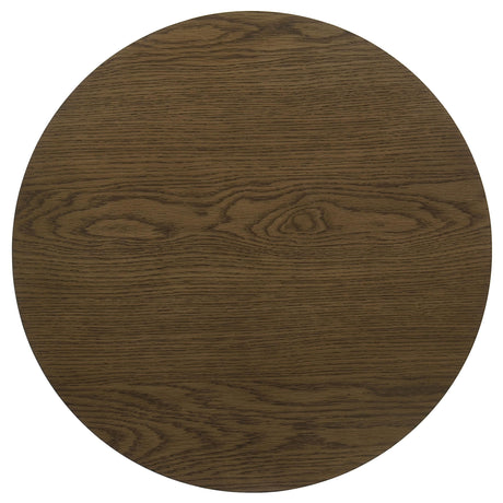  Coaster Furniture Kessler 735997 Round Sculptural Wood End Table - Brown IMAGE 2