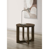  Coaster Furniture Kessler 735997 Round Sculptural Wood End Table - Brown IMAGE 6