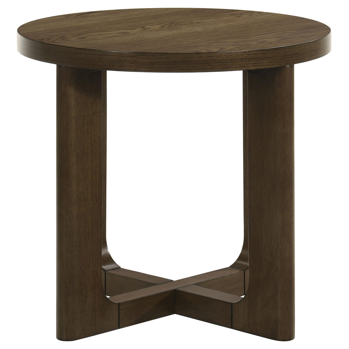  Coaster Furniture Kessler 735998-S3 3-piece Round Sculptural Wood Coffee Table Set - Brown IMAGE 11