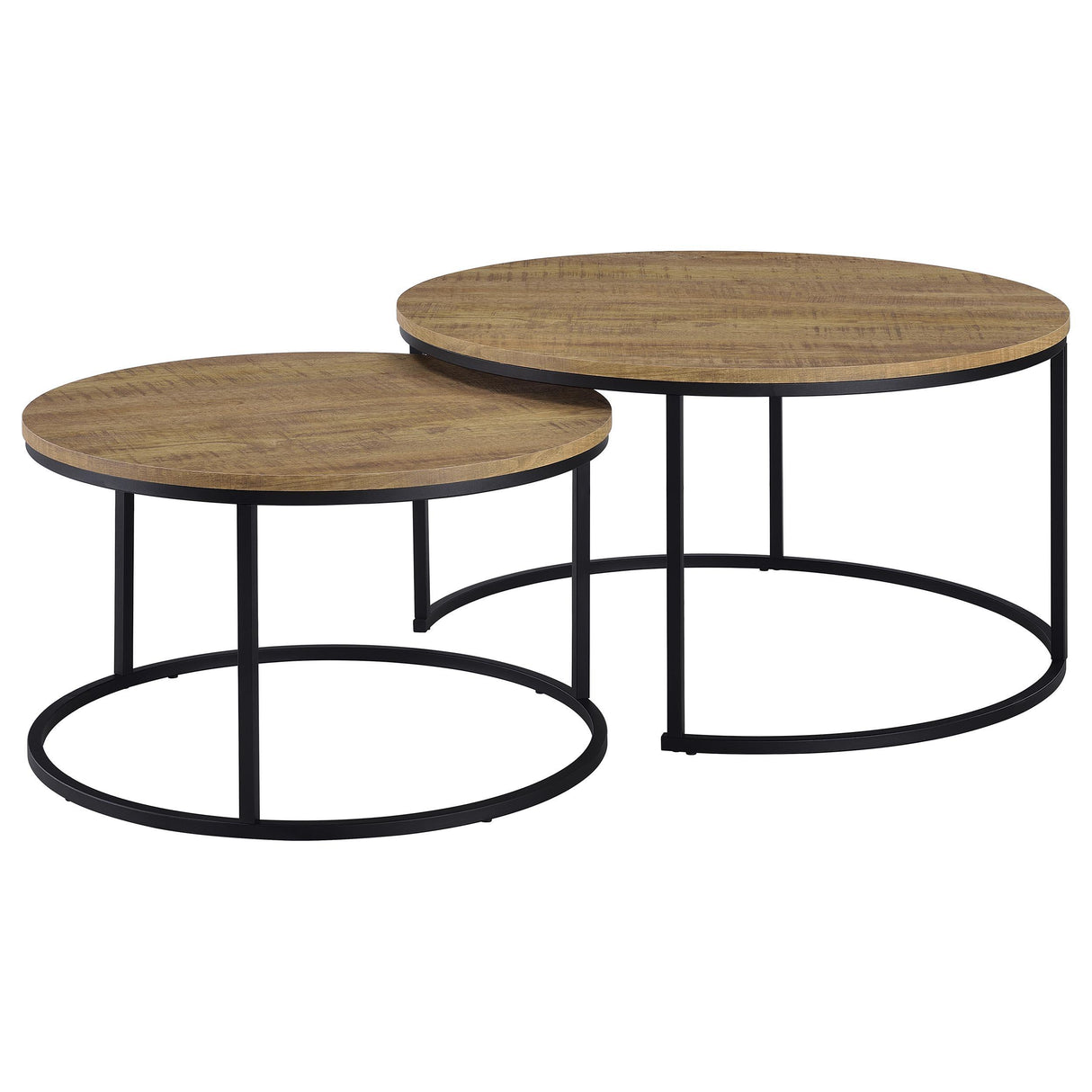  Coaster Furniture Lainey 736030 2-piece Round Nesting Coffee Table - Mango IMAGE 3