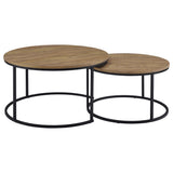  Coaster Furniture Lainey 736030 2-piece Round Nesting Coffee Table - Mango IMAGE 4