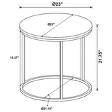  Coaster Furniture Lainey 736037 Round Occasional End Table - Mango IMAGE 6
