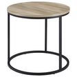  Coaster Furniture Lainey 736047 Round Occasional End Table - Distressed Pine IMAGE 1
