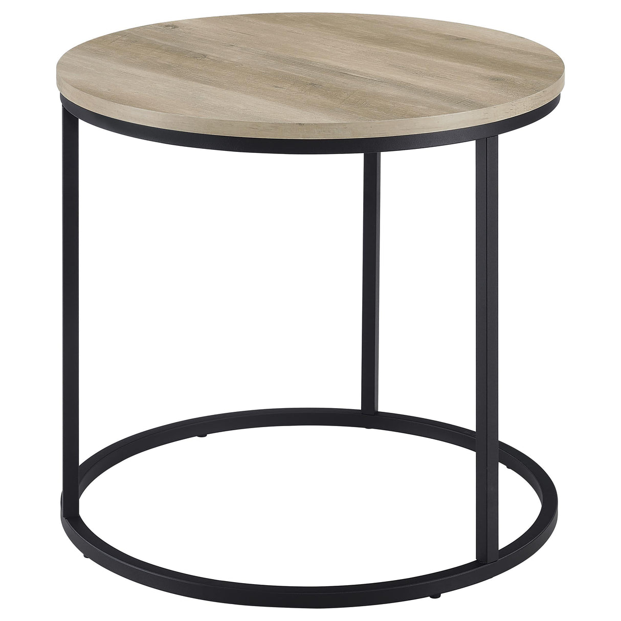  Coaster Furniture Lainey 736047 Round Occasional End Table - Distressed Pine IMAGE 1