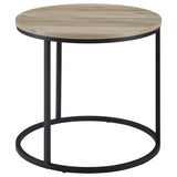  Coaster Furniture Lainey 736047 Round Occasional End Table - Distressed Pine IMAGE 3