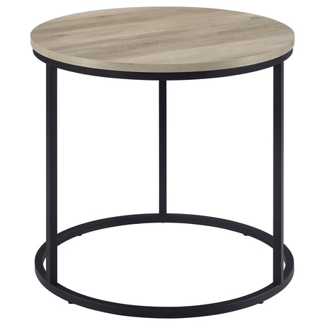  Coaster Furniture Lainey 736047 Round Occasional End Table - Distressed Pine IMAGE 7
