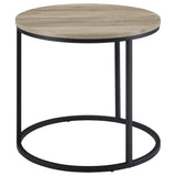  Coaster Furniture Lainey 736047 Round Occasional End Table - Distressed Pine IMAGE 8