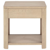  Coaster Furniture Marcelo 736057 Wood End Table with Drawer and Shelf - Light Elm IMAGE 5