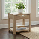  Coaster Furniture Marcelo 736057 Wood End Table with Drawer and Shelf - Light Elm IMAGE 6