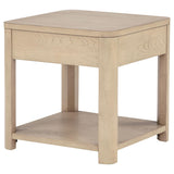  Coaster Furniture Marcelo 736057 Wood End Table with Drawer and Shelf - Light Elm IMAGE 8