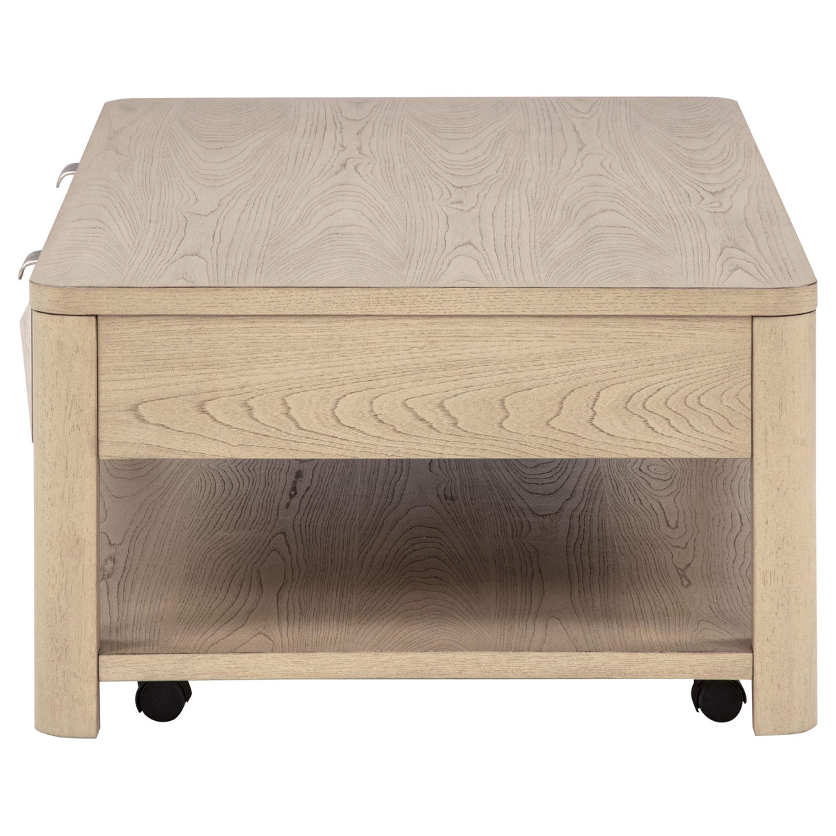  Coaster Furniture Marcelo 736058 Wood Coffee Table with 2 Drawers and Shelf - Light Elm IMAGE 2