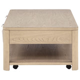  Coaster Furniture Marcelo 736058 Wood Coffee Table with 2 Drawers and Shelf - Light Elm IMAGE 2