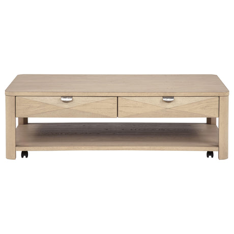  Coaster Furniture Marcelo 736058-S3 3-piece Coffee Table Set with Storage - Light Elm IMAGE 10
