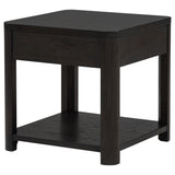  Coaster Furniture Marcelo 736067 Wood End Table with Drawer and Shelf - Coffee IMAGE 11