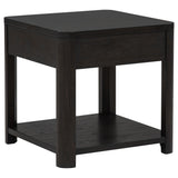  Coaster Furniture Marcelo 736067 Wood End Table with Drawer and Shelf - Coffee IMAGE 5