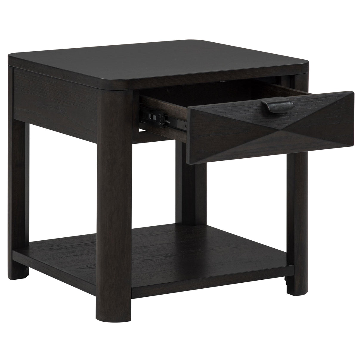  Coaster Furniture Marcelo 736067 Wood End Table with Drawer and Shelf - Coffee IMAGE 9