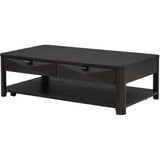  Coaster Furniture Marcelo 736068 Wood Coffee Table with 2 Drawers and Shelf - Coffee IMAGE 5
