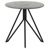  Coaster Furniture Hadi 736178-S2 2-piece Round SmartTop Coffee and End Table Set - Cement IMAGE 3