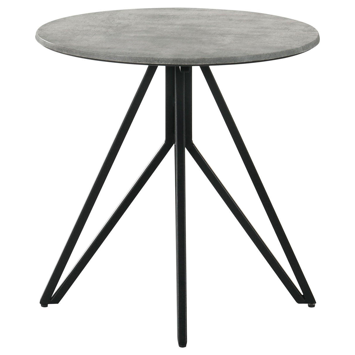  Coaster Furniture Hadi 736178-S3 3-piece Round SmartTop Coffee and End Table Set - Cement IMAGE 4